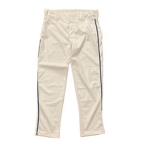 Alleson Athletic White Baseball Pants Youth Large Blue Stripe Team Sports